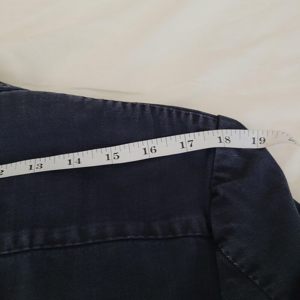 Gian Luca Napoli Blazer Mens 42 Long Blue Gray Herringbone Twill Unstructured - Picture 13 of 16